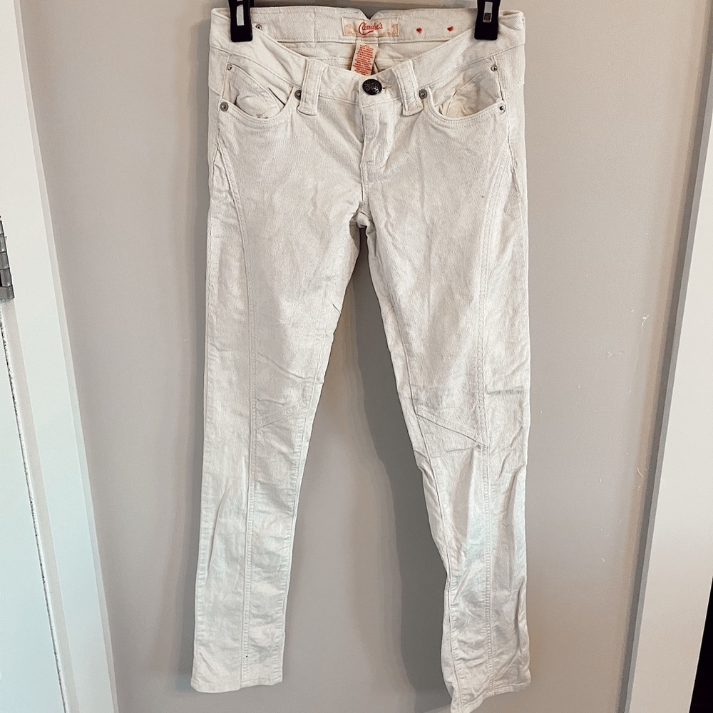 Candies White corduroy Skinny pants